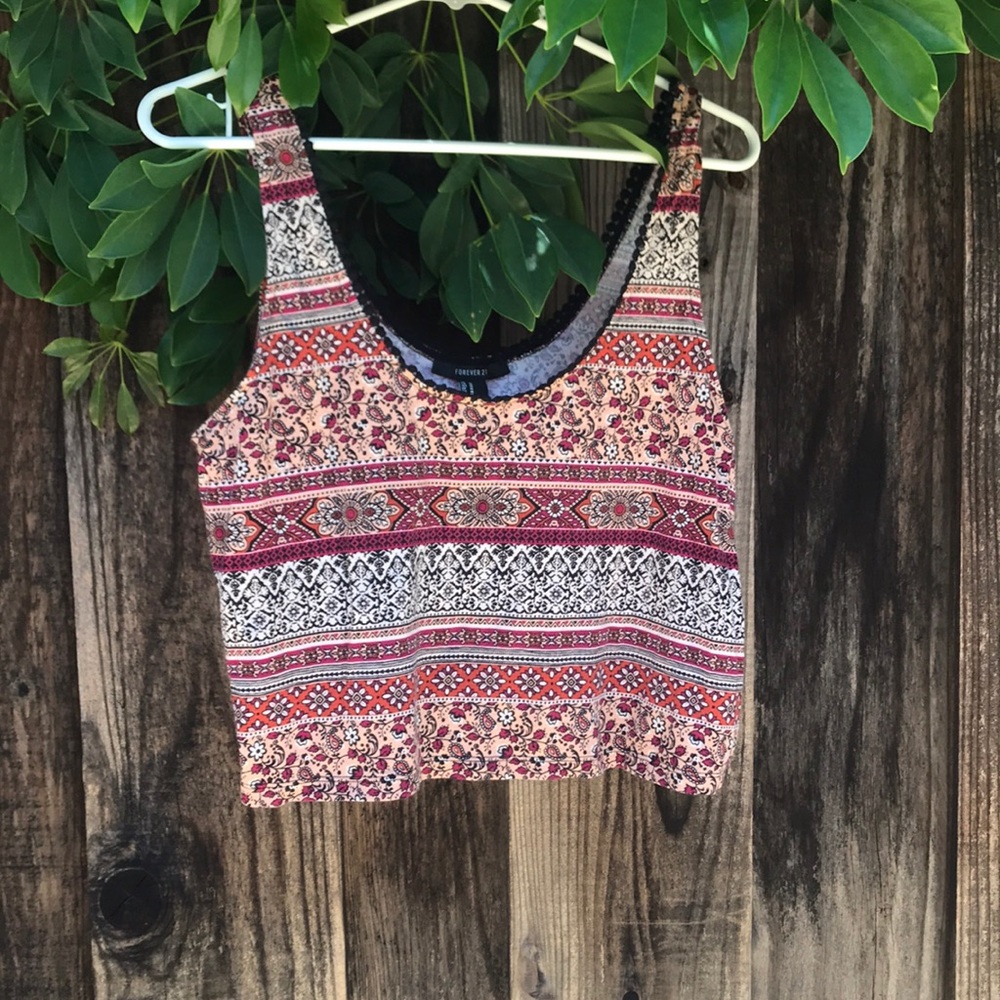 Floral Print Crop Top